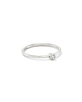 Audrey 14k White Gold Band Ring Diamond