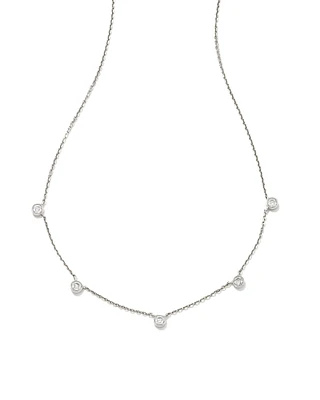 Audrey 14k White Gold Strand Necklace Diamond