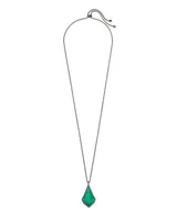Alex Gunmetal Pendant Necklace in Emerald Cat’s Eye