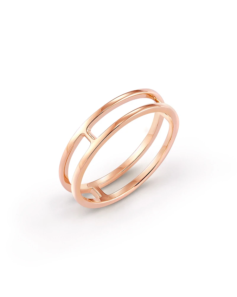 Bennett Double Band Ring Sterling Silver