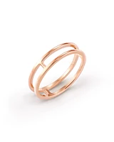 Bennett Double Band Ring 18k Yellow Gold Vermeil