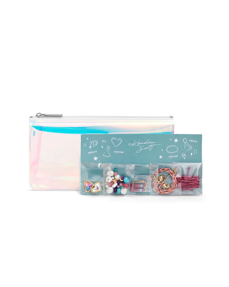 Ari Heart DIY Bracelet Kit in Dichroic Glass