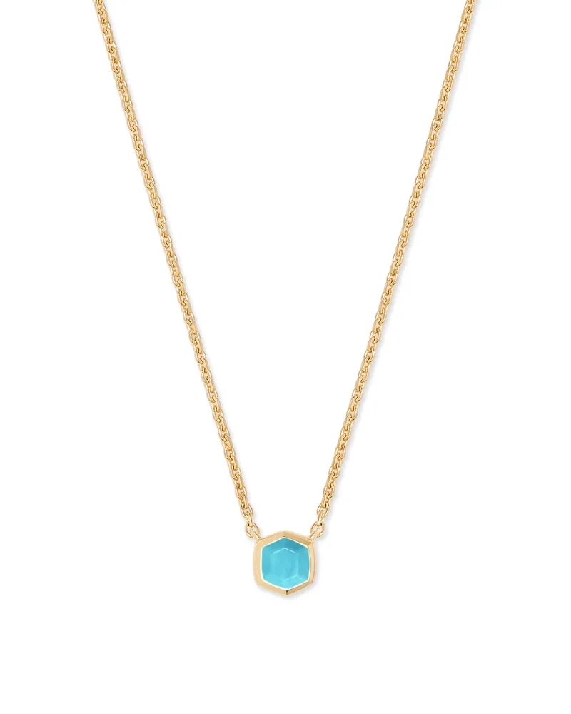 Davie 18k Gold Vermeil Pendant Necklace White Kyocera Opal