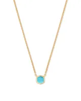 Davie 18k Gold Vermeil Pendant Necklace in Turquoise