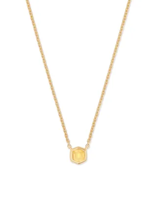 Davie 18k Gold Vermeil Pendant Necklace in Light Citrine