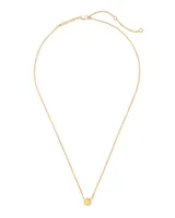 Davie 18k Gold Vermeil Pendant Necklace in Light Citrine