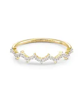 Finley 14k Yellow Gold Band Ring White Diamond