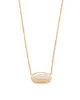 Elisa 18k Gold Vermeil Pendant Necklace in Iridescent Drusy