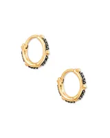 Jett 14k Gold Huggie Earrings in Diamond