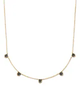 Shannon 14k Yellow Gold Collar Necklace in Black Diamond