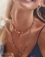 Britt Gold Convertible Stretch Necklace in Multi Mix