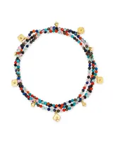 Britt Gold Convertible Stretch Necklace in Multi Mix