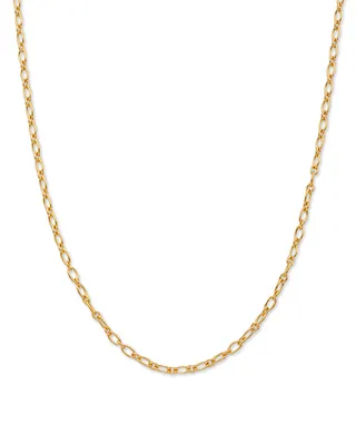 18” Double Link Rolo Chain Necklace in 18k Yellow Gold Vermeil