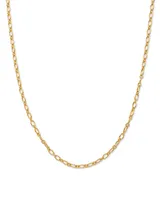 18” Double Link Rolo Chain Necklace in 18k Yellow Gold Vermeil