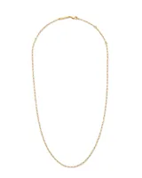 18” Double Link Rolo Chain Necklace in 18k Yellow Gold Vermeil