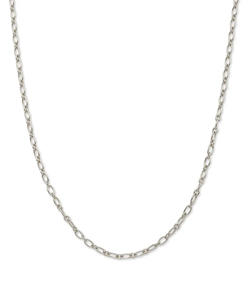 18” Double Link Rolo Chain Necklace in Sterling Silver