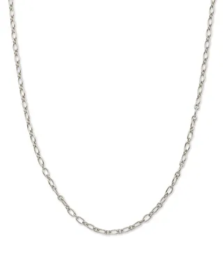 18” Double Link Rolo Chain Necklace in Sterling Silver