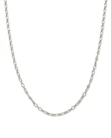 18” Double Link Rolo Chain Necklace in Sterling Silver