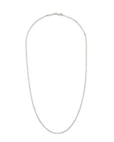 18” Double Link Rolo Chain Necklace in Sterling Silver