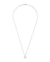 Adanna Sterling Silver Pendant Necklace in White Diamond