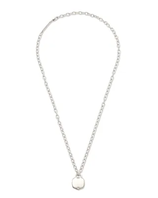 Davis Sterling Silver Chain Necklace in White Diamond