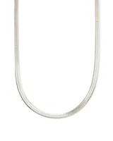 Herringbone Chain Necklace in Sterling Silver