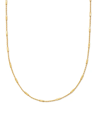 Roll Bar Chain Necklace in 18k Yellow Gold Vermeil