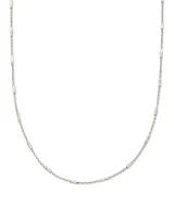 Roll Bar Chain Necklace in Sterling Silver