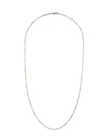 Roll Bar Chain Necklace in Sterling Silver