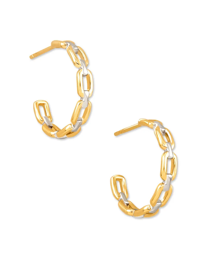 Wren Hoop Earrings in Mixed Metal