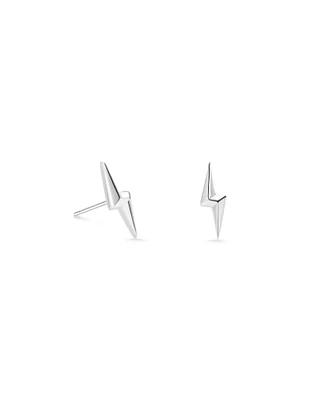 Lightning Bolt Mini Stud Earrings 18k Gold Vermeil