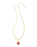 Dira Gold Reversible Pendant Necklace in Iridescent Orchid Illusion