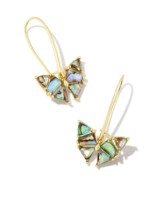 Blair Gold Butterfly Drop Earrings in Abalone