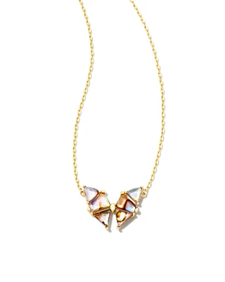 Blair Gold Butterfly Pendant Necklace in Abalone