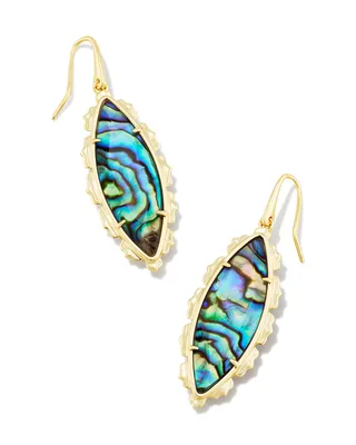 Genevieve Gold Drop Earrings in Abalone