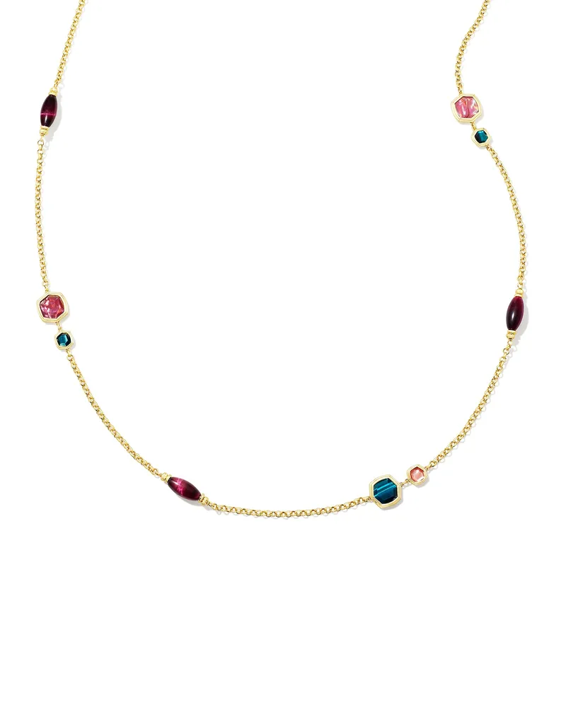 Kendra Scott Reid Silver Intarsia Long Pendant Necklace | Dillard's