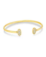 Grayson Gold Cuff Bracelet White Crystal