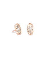 Grayson Silver Stud Earrings White CZ