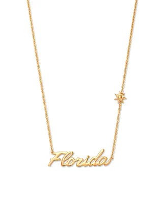 Florida Pendant Necklace in 18k Yellow Gold Vermeil