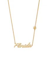 Florida Pendant Necklace in 18k Yellow Gold Vermeil