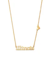 Illinois Pendant Necklace in 18k Yellow Gold Vermeil