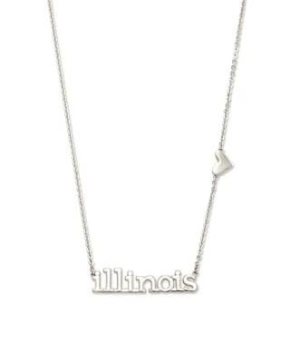 Illinois Pendant Necklace in Sterling Silver