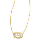 Elisa Gold Georgia Necklace in Ivory Mother-of-Pearl