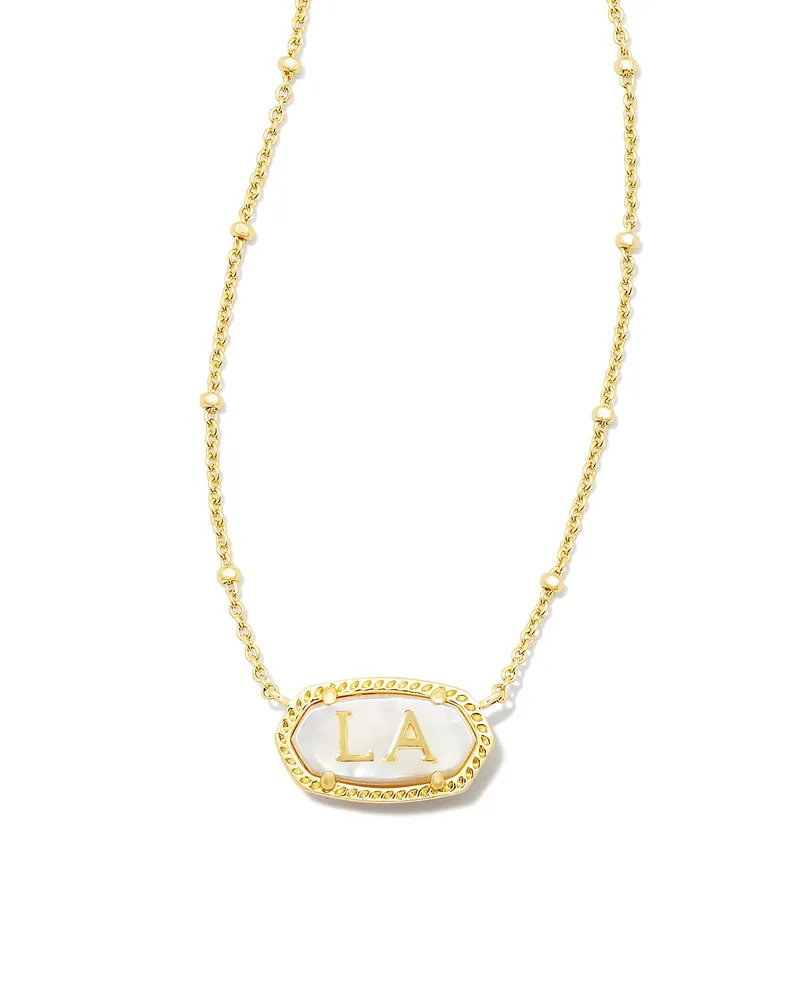 Elisa Gold Louisiana Necklace in Ivory Mother-of-Pearl