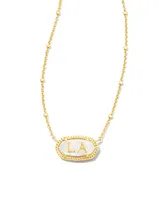 Elisa Gold Louisiana Necklace in Ivory Mother-of-Pearl