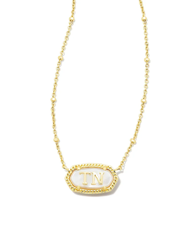 Elisa Gold Tennessee Necklace in Ivory Mother-of-Pearl