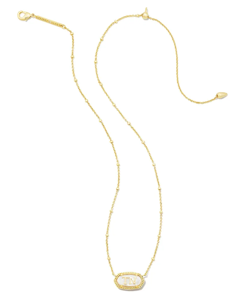 Elisa Gold Tennessee Necklace in Ivory Mother-of-Pearl