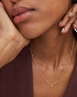 Maisie 18k Gold Vermeil Pendant Necklace White Topaz