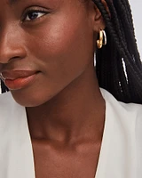Meg Double Hoop Earrings Mixed Metal