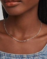 Small Paperclip Chain Necklace 18k Gold Vermeil